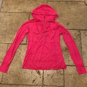 Pink long sleeve exercise top